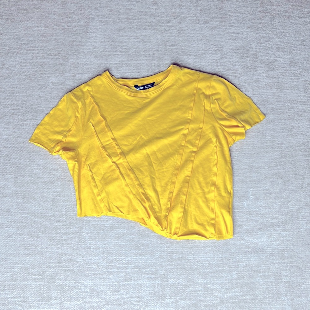 yellow crop top